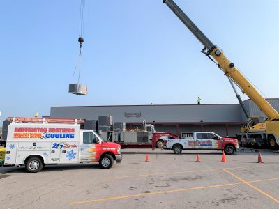 Commercial HVAC installation at Orscheln Farm and Home in Marshfield, Missouri.